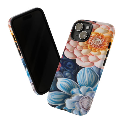 Succulent Phone Case, Echeveria Plant Design - Tough Case, Protective Cover, Cactus Lover Gift, Botanical Phone Accessory