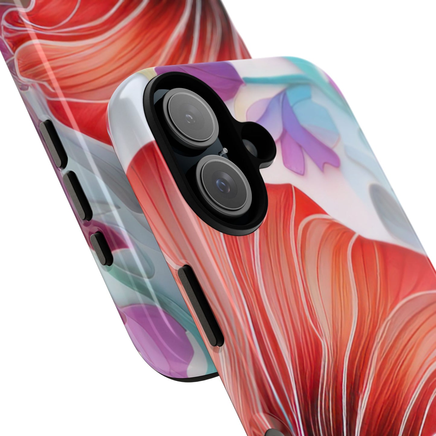 Purple Lily Tough Phone Case – Durable Floral Protective Cover for iPhone & Android