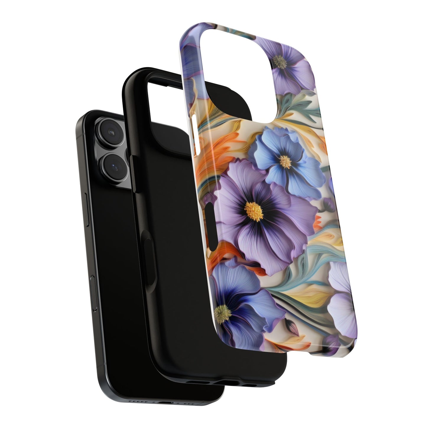 Tough Cases, Cosmos Flower Phone Cover, Floral Phone Case, Protective Phone Shell, Botanical Phone Skin, Flower Pattern