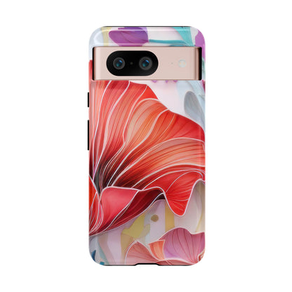 Purple Lily Tough Phone Case – Durable Floral Protective Cover for iPhone & Android