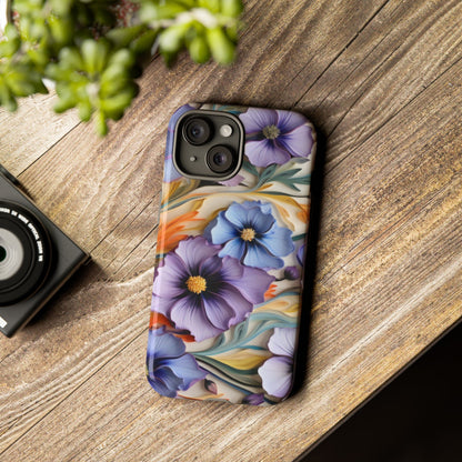 Tough Cases, Cosmos Flower Phone Cover, Floral Phone Case, Protective Phone Shell, Botanical Phone Skin, Flower Pattern