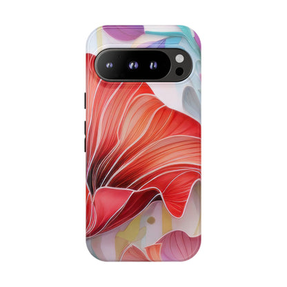 Purple Lily Tough Phone Case – Durable Floral Protective Cover for iPhone & Android