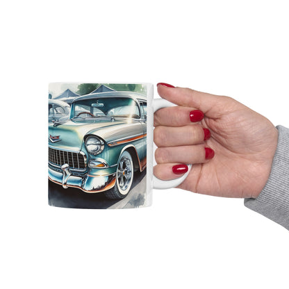 Mug 1955 Chevy Bel AirMug 1955 Chevy Bel Air Classic Car Ceramic Coffee Mug, Vintage Car Ceramic Mug, Classic Auto Lover Gift, Coffee Mug, Car Enthusiast, Retro Automotive Classic Car Ceramic Mug - 11oz, 15oz