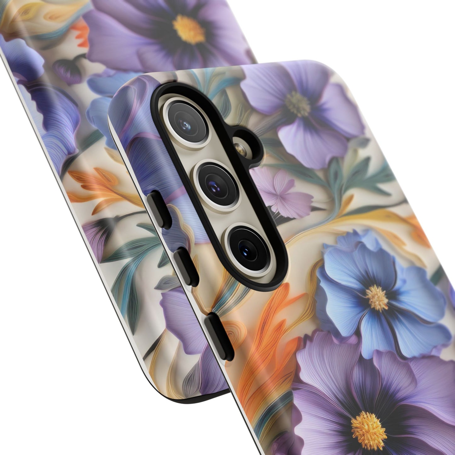 Tough Cases, Cosmos Flower Phone Cover, Floral Phone Case, Protective Phone Shell, Botanical Phone Skin, Flower Pattern