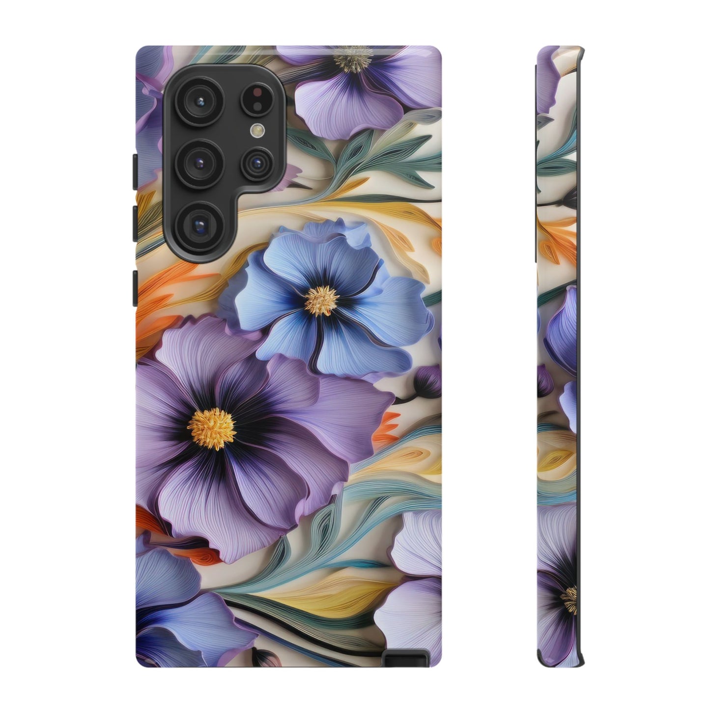Tough Cases, Cosmos Flower Phone Cover, Floral Phone Case, Protective Phone Shell, Botanical Phone Skin, Flower Pattern