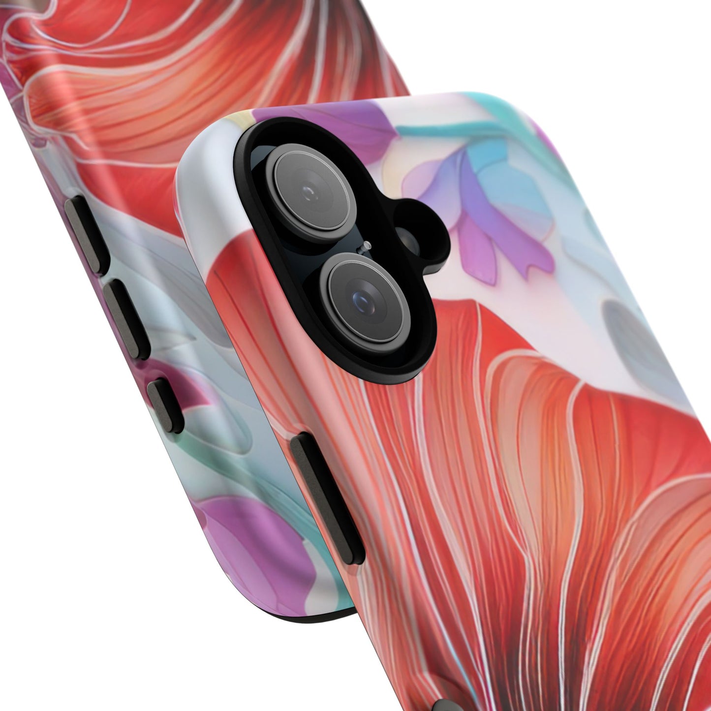Purple Lily Tough Phone Case – Durable Floral Protective Cover for iPhone & Android