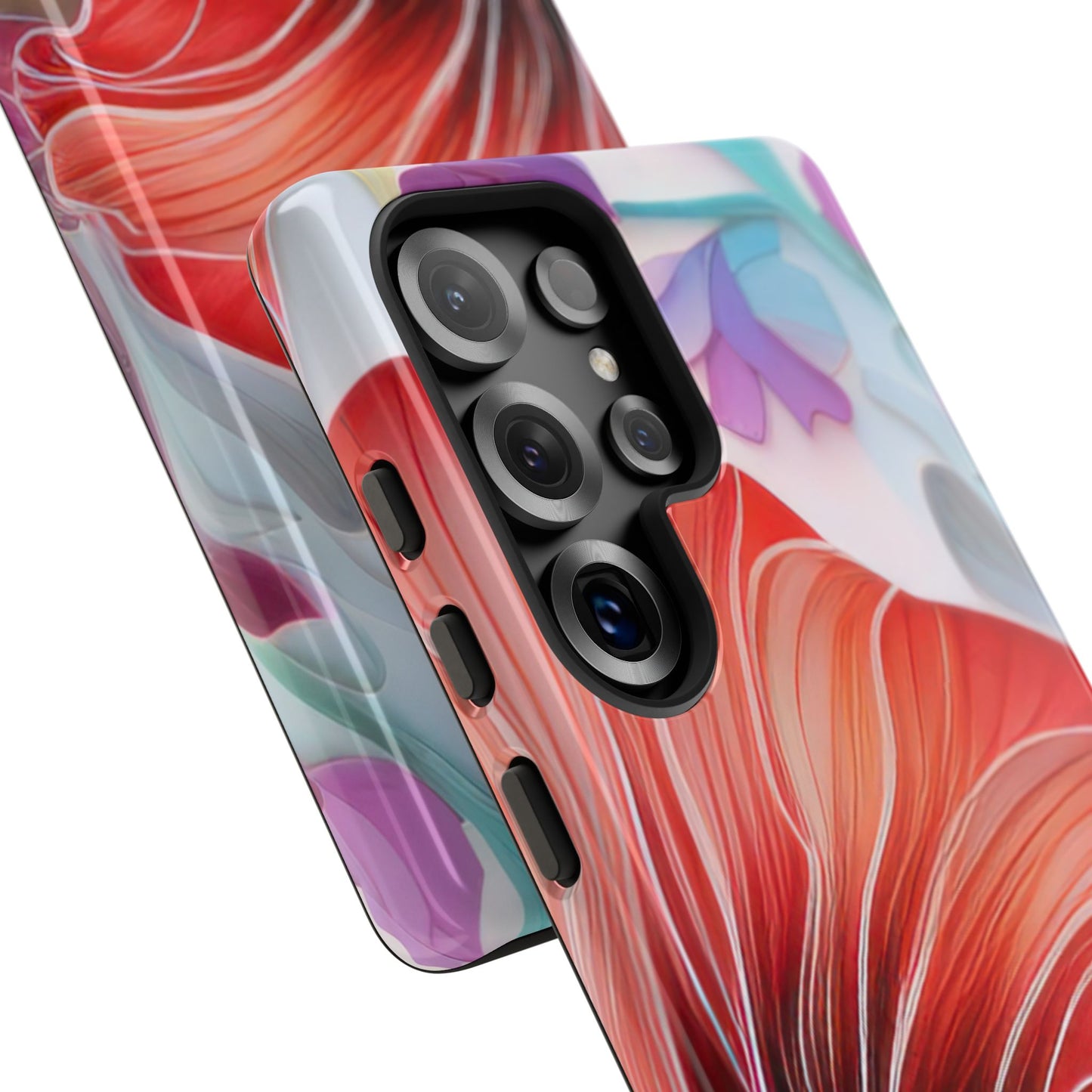 Purple Lily Tough Phone Case – Durable Floral Protective Cover for iPhone & Android