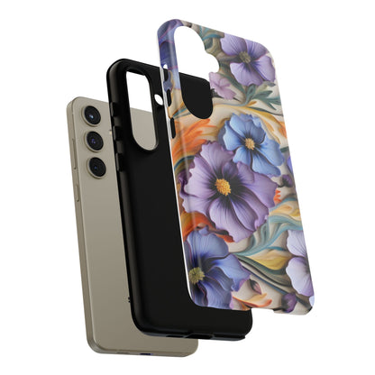 Tough Cases, Cosmos Flower Phone Cover, Floral Phone Case, Protective Phone Shell, Botanical Phone Skin, Flower Pattern