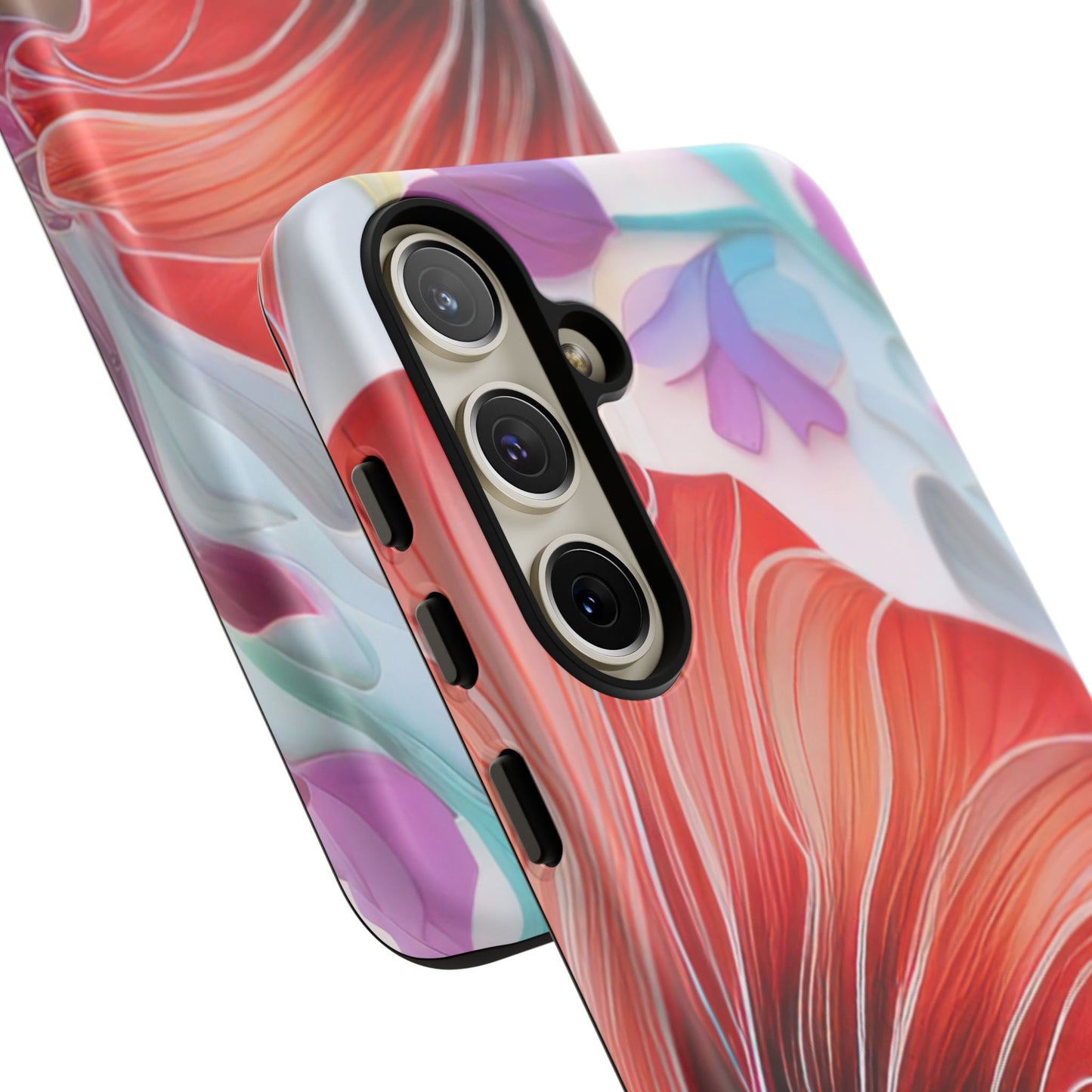 Purple Lily Tough Phone Case – Durable Floral Protective Cover for iPhone & Android