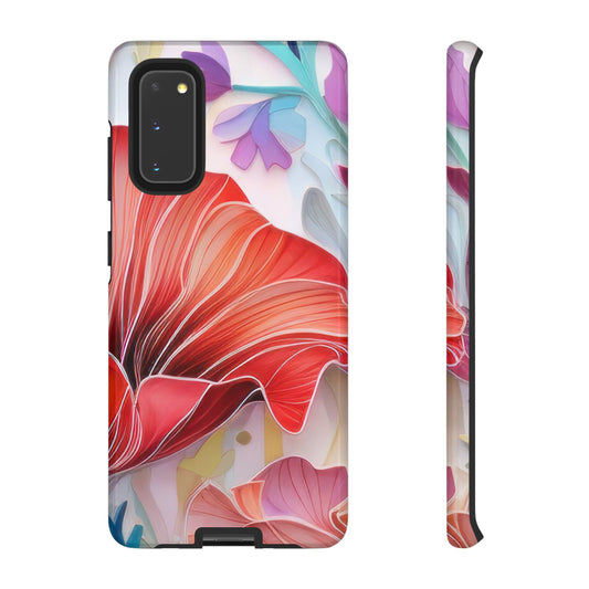 Purple Lily Tough Phone Case – Durable Floral Protective Cover for iPhone & Android