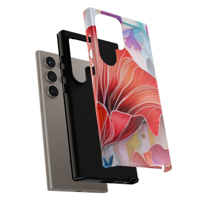 Purple Lily Tough Phone Case – Durable Floral Protective Cover for iPhone & Android