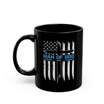 Patriotic Christian Coffee Mug, Patriotic American Flag Man Of God Coffee Cup, Religious Gift, Christian Tea Mug, Veteran Military Patriotic Gift, - Victory Thru Vision 