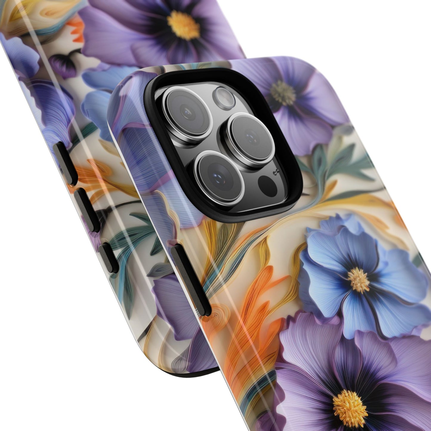 Tough Cases, Cosmos Flower Phone Cover, Floral Phone Case, Protective Phone Shell, Botanical Phone Skin, Flower Pattern