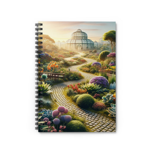 Botanical Garden Spiral Notebook - Ruled Line, Floral Journal, Nature Notebook, Flower Diary, Garden Planner - Victory Thru Vision 