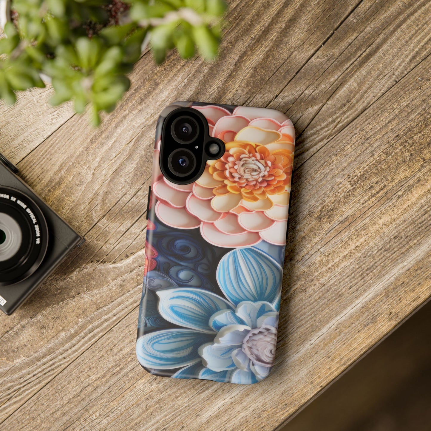 Succulent Phone Case, Echeveria Plant Design - Tough Case, Protective Cover, Cactus Lover Gift, Botanical Phone Accessory
