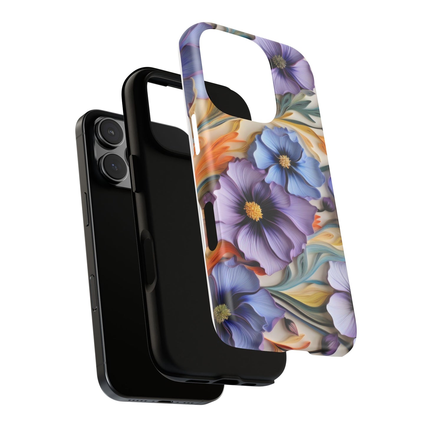 Tough Cases, Cosmos Flower Phone Cover, Floral Phone Case, Protective Phone Shell, Botanical Phone Skin, Flower Pattern
