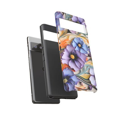 Tough Cases, Cosmos Flower Phone Cover, Floral Phone Case, Protective Phone Shell, Botanical Phone Skin, Flower Pattern