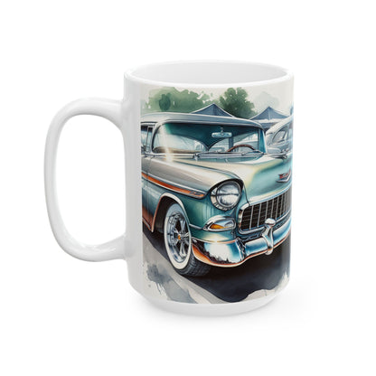 Mug 1955 Chevy Bel AirMug 1955 Chevy Bel Air Classic Car Ceramic Coffee Mug, Vintage Car Ceramic Mug, Classic Auto Lover Gift, Coffee Mug, Car Enthusiast, Retro Automotive Classic Car Ceramic Mug - 11oz, 15oz