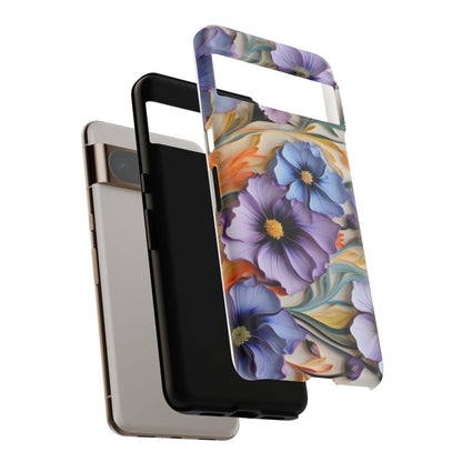 Tough Cases, Cosmos Flower Phone Cover, Floral Phone Case, Protective Phone Shell, Botanical Phone Skin, Flower Pattern