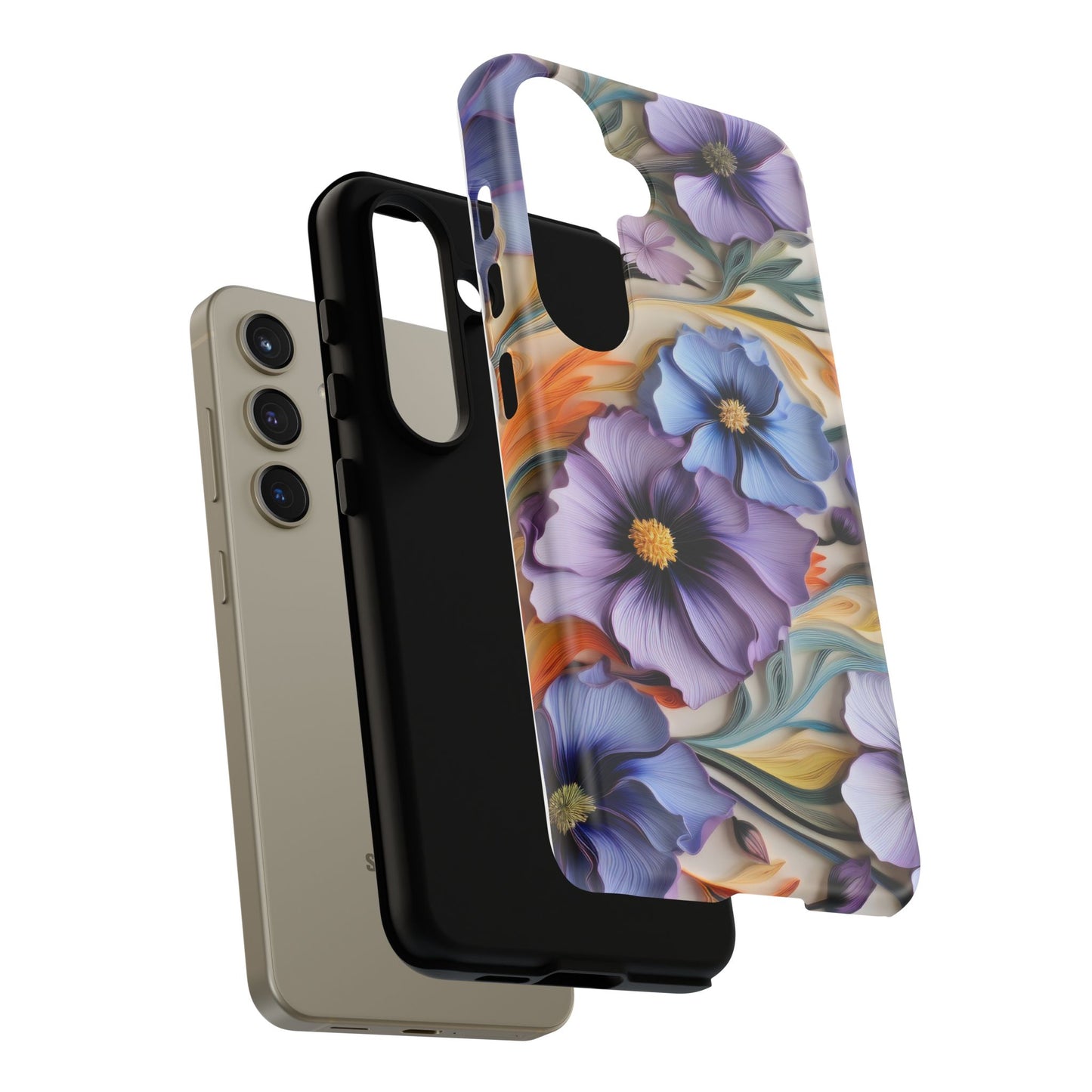 Tough Cases, Cosmos Flower Phone Cover, Floral Phone Case, Protective Phone Shell, Botanical Phone Skin, Flower Pattern