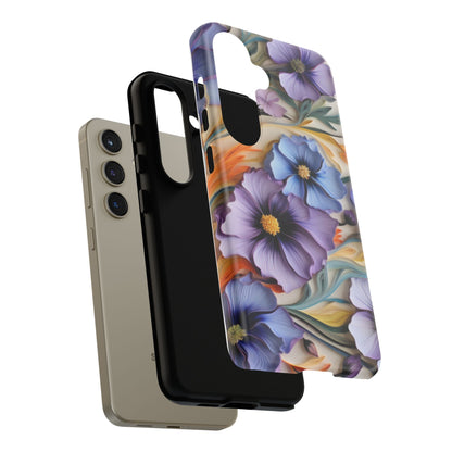 Tough Cases, Cosmos Flower Phone Cover, Floral Phone Case, Protective Phone Shell, Botanical Phone Skin, Flower Pattern