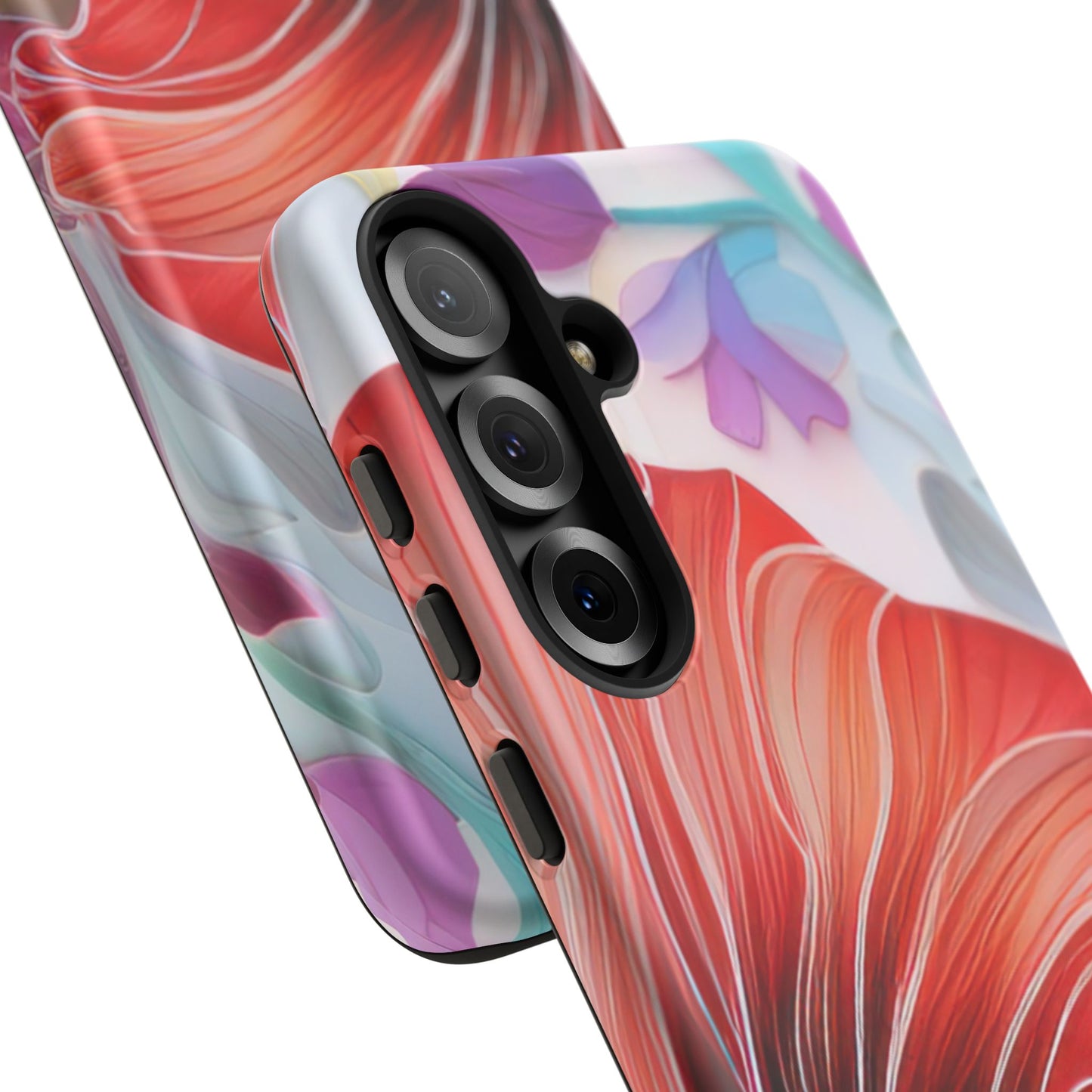 Purple Lily Tough Phone Case – Durable Floral Protective Cover for iPhone & Android