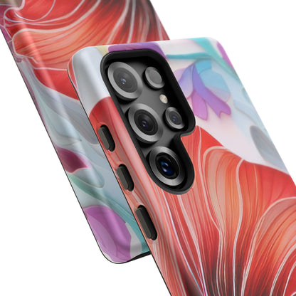 Purple Lily Tough Phone Case – Durable Floral Protective Cover for iPhone & Android