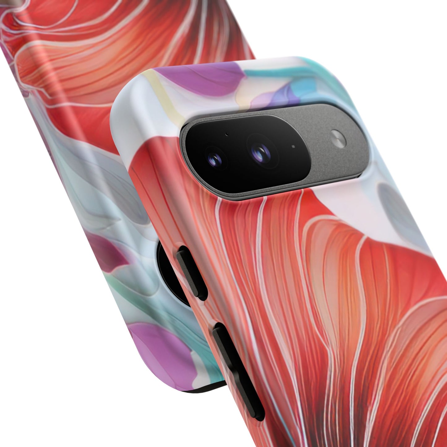 Purple Lily Tough Phone Case – Durable Floral Protective Cover for iPhone & Android