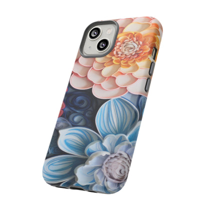 Succulent Phone Case, Echeveria Plant Design - Tough Case, Protective Cover, Cactus Lover Gift, Botanical Phone Accessory