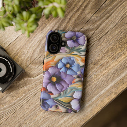 Tough Cases, Cosmos Flower Phone Cover, Floral Phone Case, Protective Phone Shell, Botanical Phone Skin, Flower Pattern