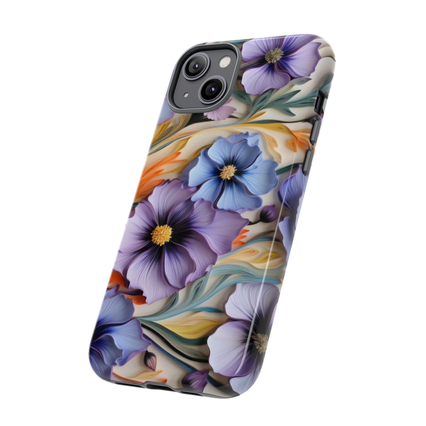Tough Cases, Cosmos Flower Phone Cover, Floral Phone Case, Protective Phone Shell, Botanical Phone Skin, Flower Pattern