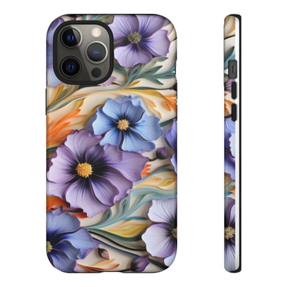 Tough Cases, Cosmos Flower Phone Cover, Floral Phone Case, Protective Phone Shell, Botanical Phone Skin, Flower Pattern