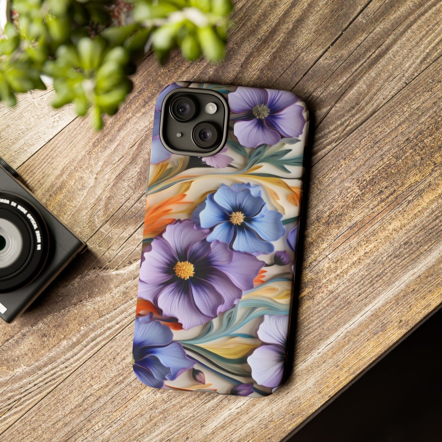 Tough Cases, Cosmos Flower Phone Cover, Floral Phone Case, Protective Phone Shell, Botanical Phone Skin, Flower Pattern