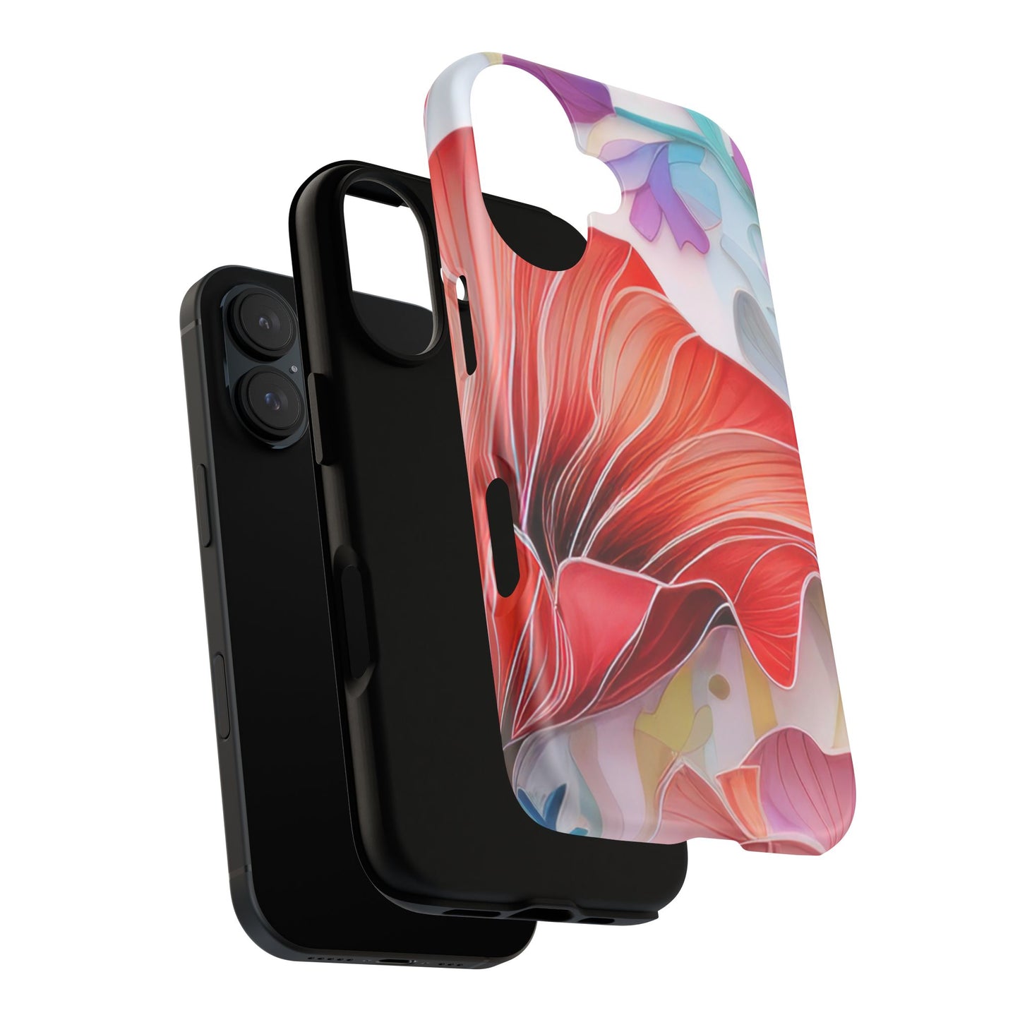 Purple Lily Tough Phone Case – Durable Floral Protective Cover for iPhone & Android