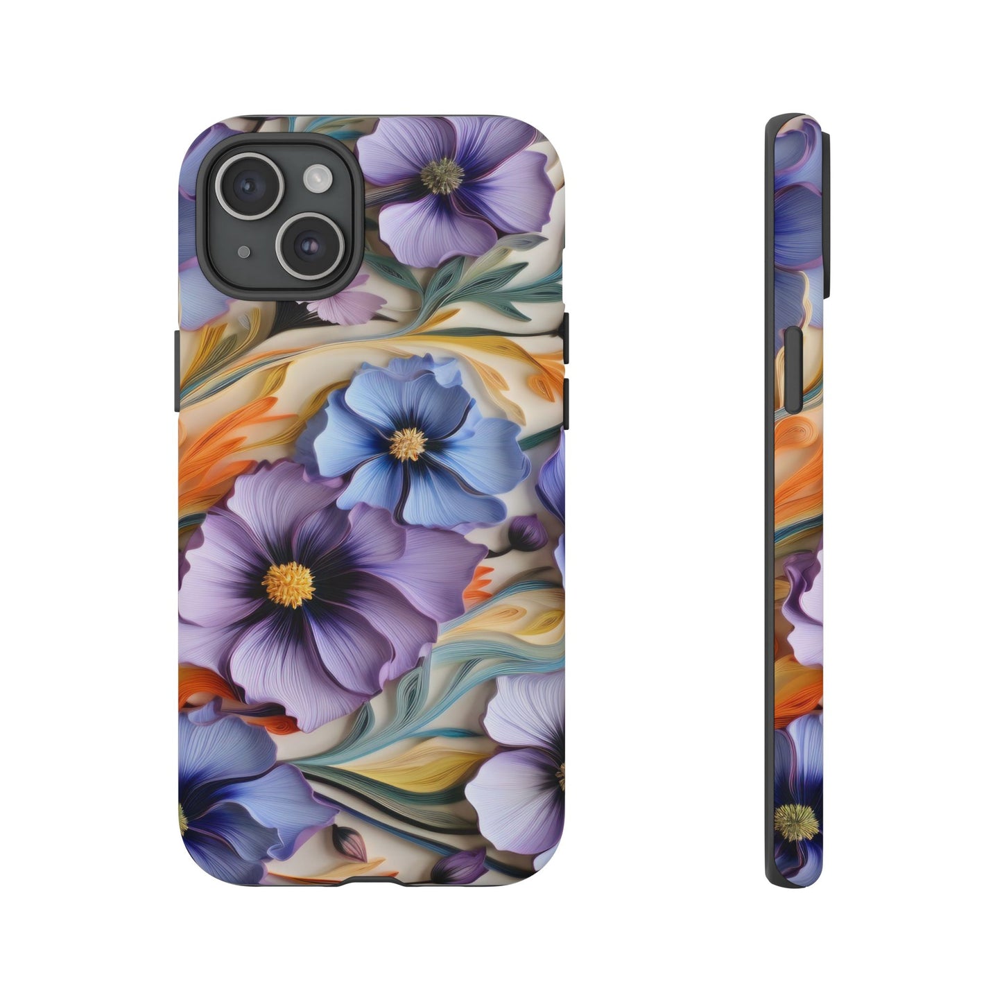 Tough Cases, Cosmos Flower Phone Cover, Floral Phone Case, Protective Phone Shell, Botanical Phone Skin, Flower Pattern
