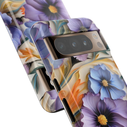 Tough Cases, Cosmos Flower Phone Cover, Floral Phone Case, Protective Phone Shell, Botanical Phone Skin, Flower Pattern