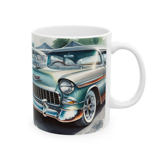 Mug 1955 Chevy Bel AirMug 1955 Chevy Bel Air Classic Car Ceramic Coffee Mug, Vintage Car Ceramic Mug, Classic Auto Lover Gift, Coffee Mug, Car Enthusiast, Retro Automotive Classic Car Ceramic Mug - 11oz, 15oz