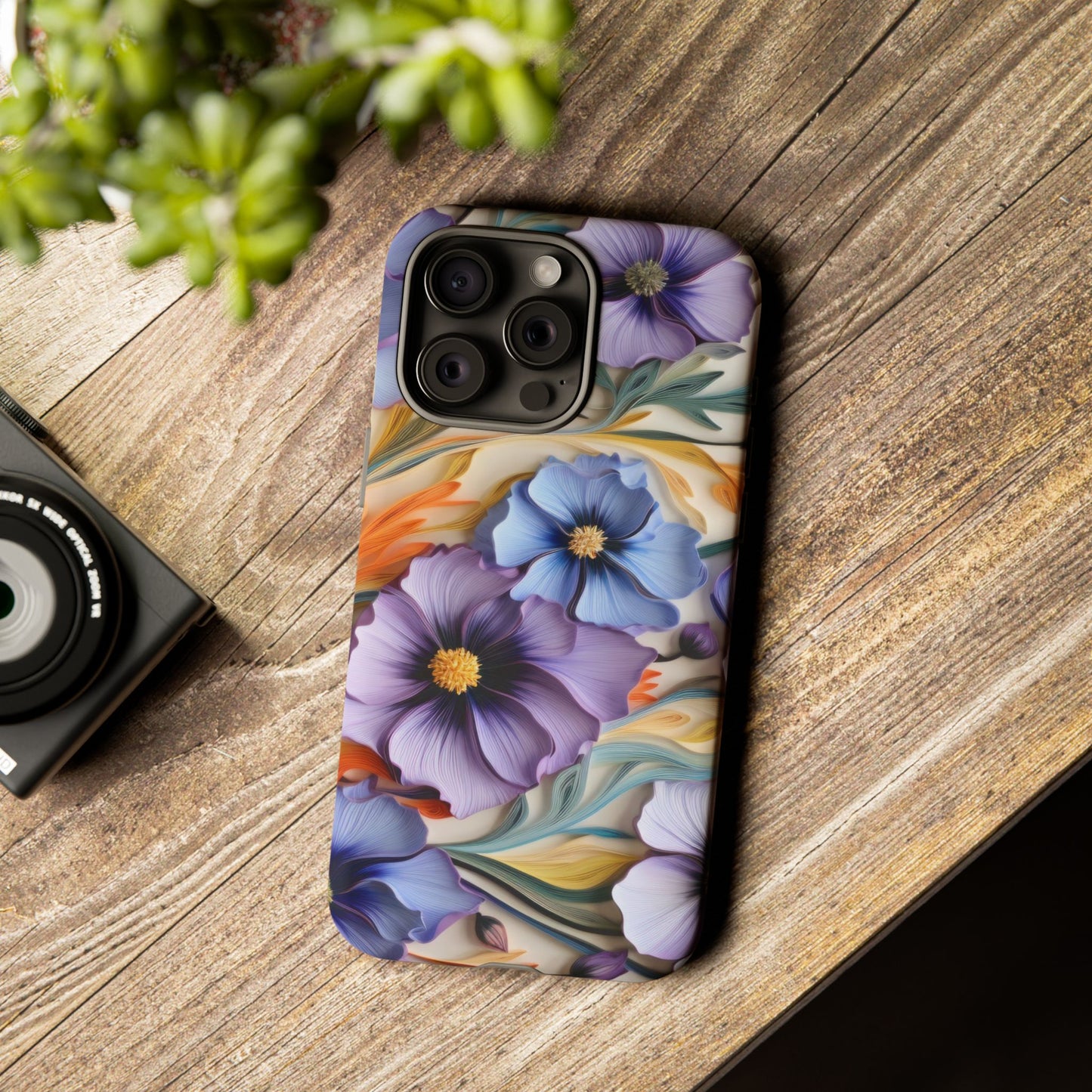 Tough Cases, Cosmos Flower Phone Cover, Floral Phone Case, Protective Phone Shell, Botanical Phone Skin, Flower Pattern