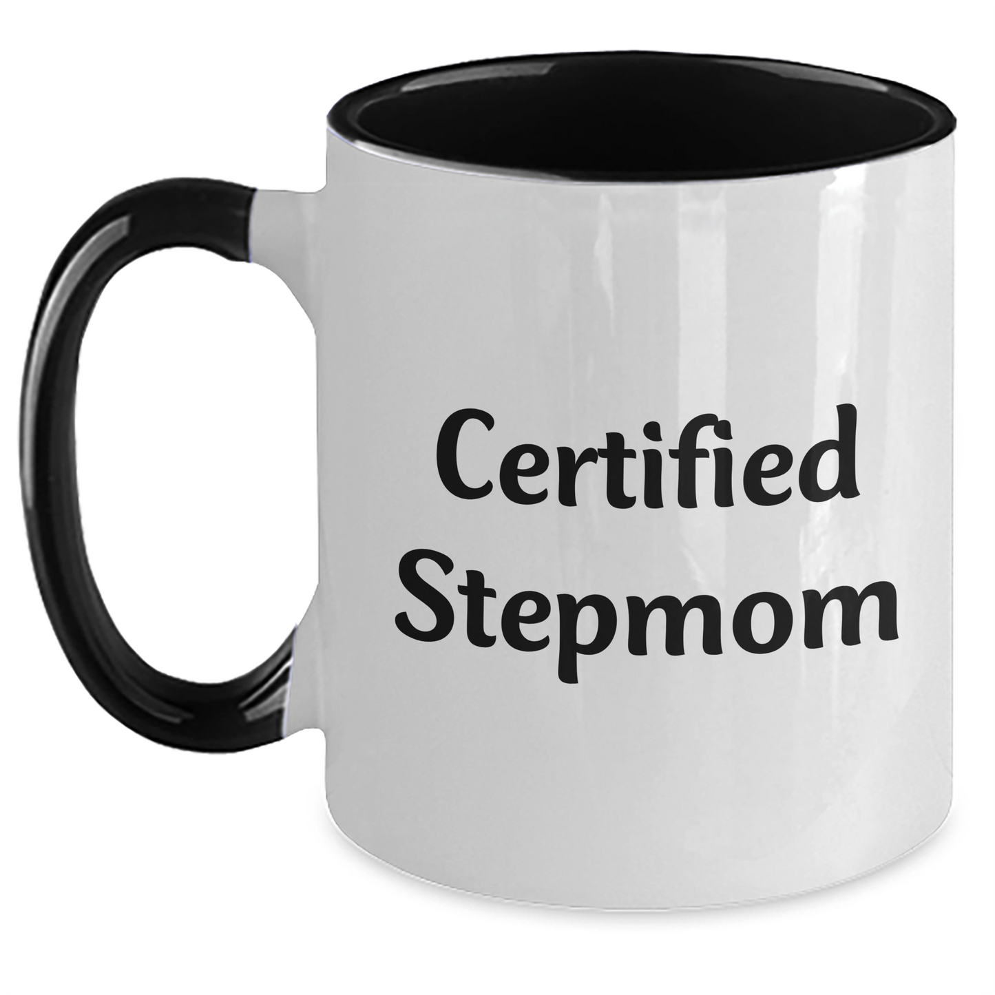 Funny Certified Stepmom Two Tone Coffee Mug Gifts from Men to Stepmom, Stepmom Gifts for Her, Father's Day Unique Gifts for Stepmom - Victory Thru Vision 