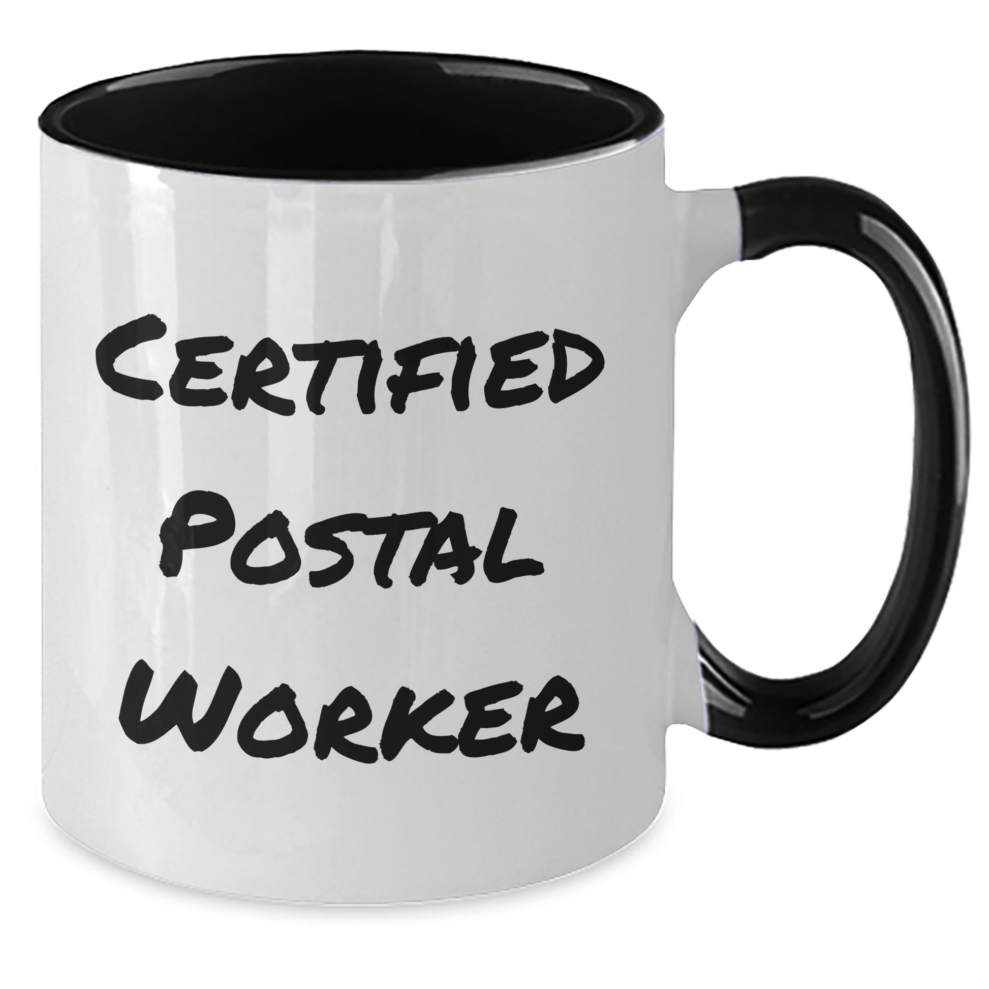 Funny Quote Gifts from Friends to Postal Worker - Two Tone Coffee Mug for Father's Day - Victory Thru Vision 