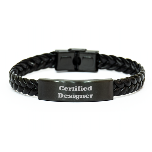 Gifts from Family - Funny Inspirational Quote Certified Designer Interlaced Leather Bracelet for Mom's Day, Unique Gifts for Women, Friends, Coworkers, Family - Image 1