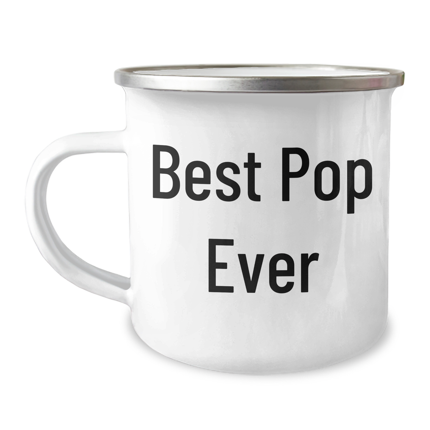 Funny Pop Gifts for Mom, Best Pop Ever Camping Mug, 12 oz Stainless Steel with Enamel Finish, Gifts from Family, Perfect for Mother's Day - Victory Thru Vision 