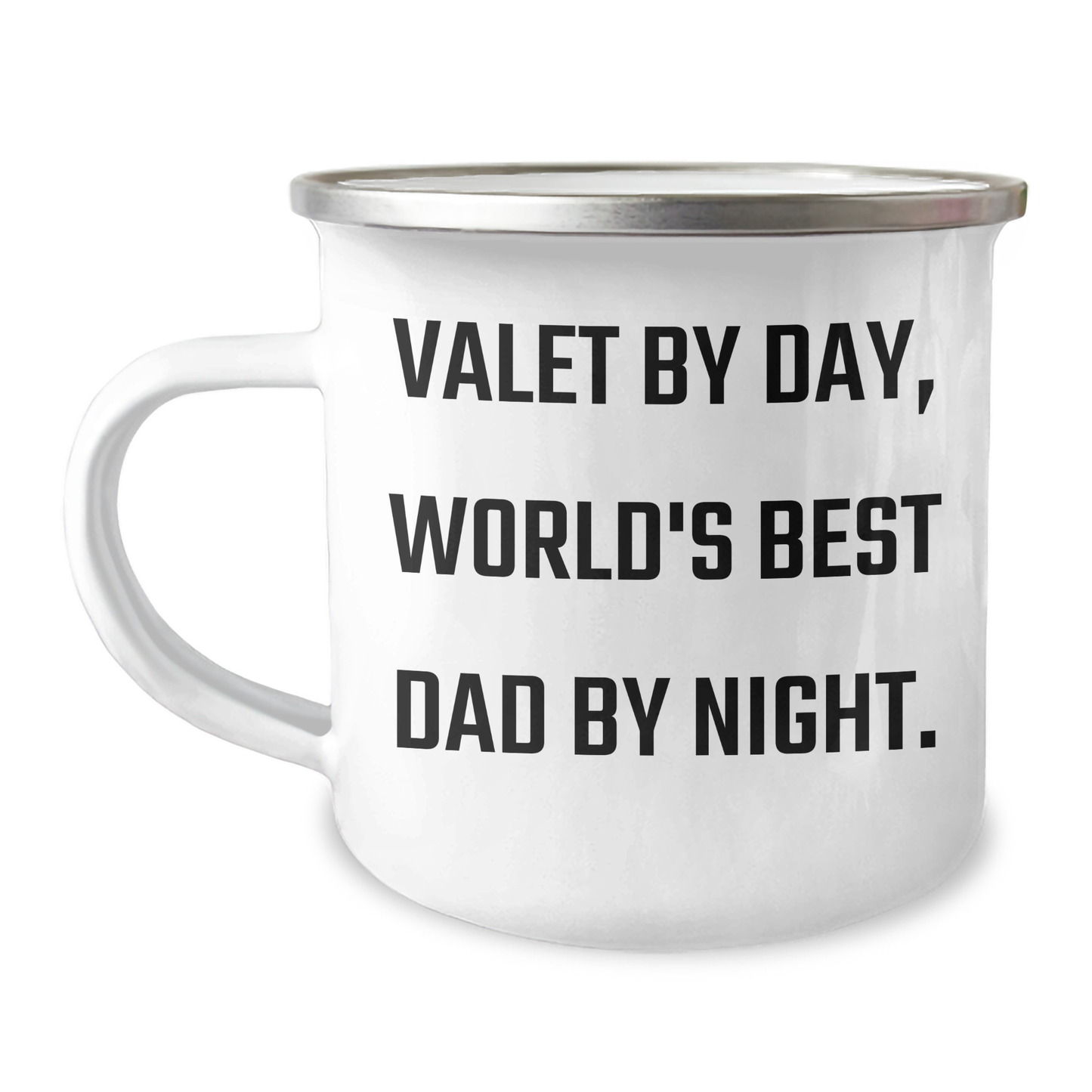 Funny Valet Gifts from Men to World's Best Dad on Father's Day, Valet By Day Camping Mug for Men - Victory Thru Vision 