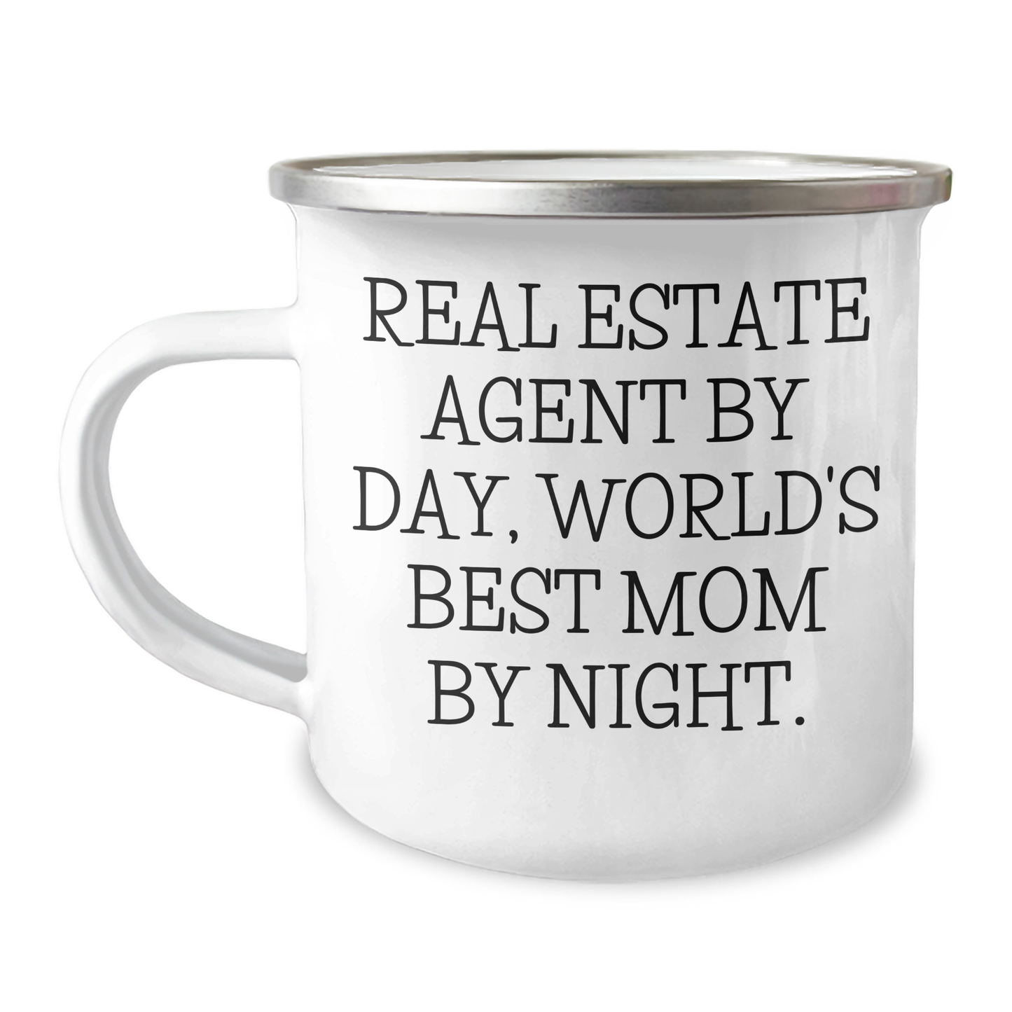 Gifts from Friends - Real Estate Agent by Day, World's Best Mom By Night. - Unique Camping Mug for Dad's Special Day - Victory Thru Vision 