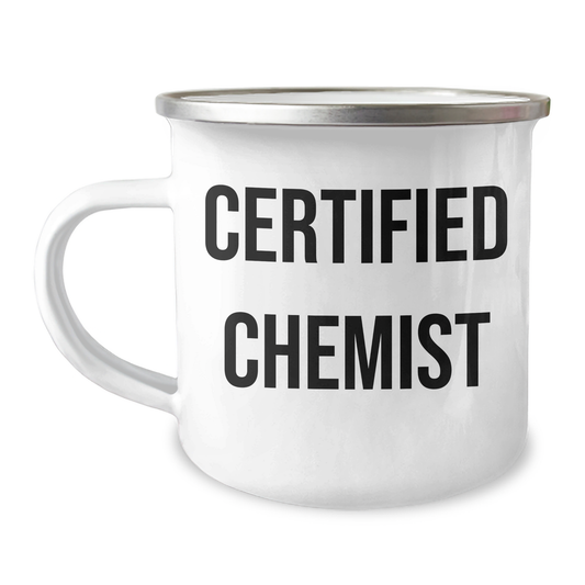 Funny Chemist Gifts from Mom for Dad's Camping Adventures, Mom's Day Unique Gifts for Chemist Friends, Funny Camping Mug - Victory Thru Vision 