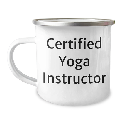 Yoga Instructor Gifts for Men from Family - Funny 'Teach Me Downward Dog' Camping Mug for Father's Day - Victory Thru Vision 