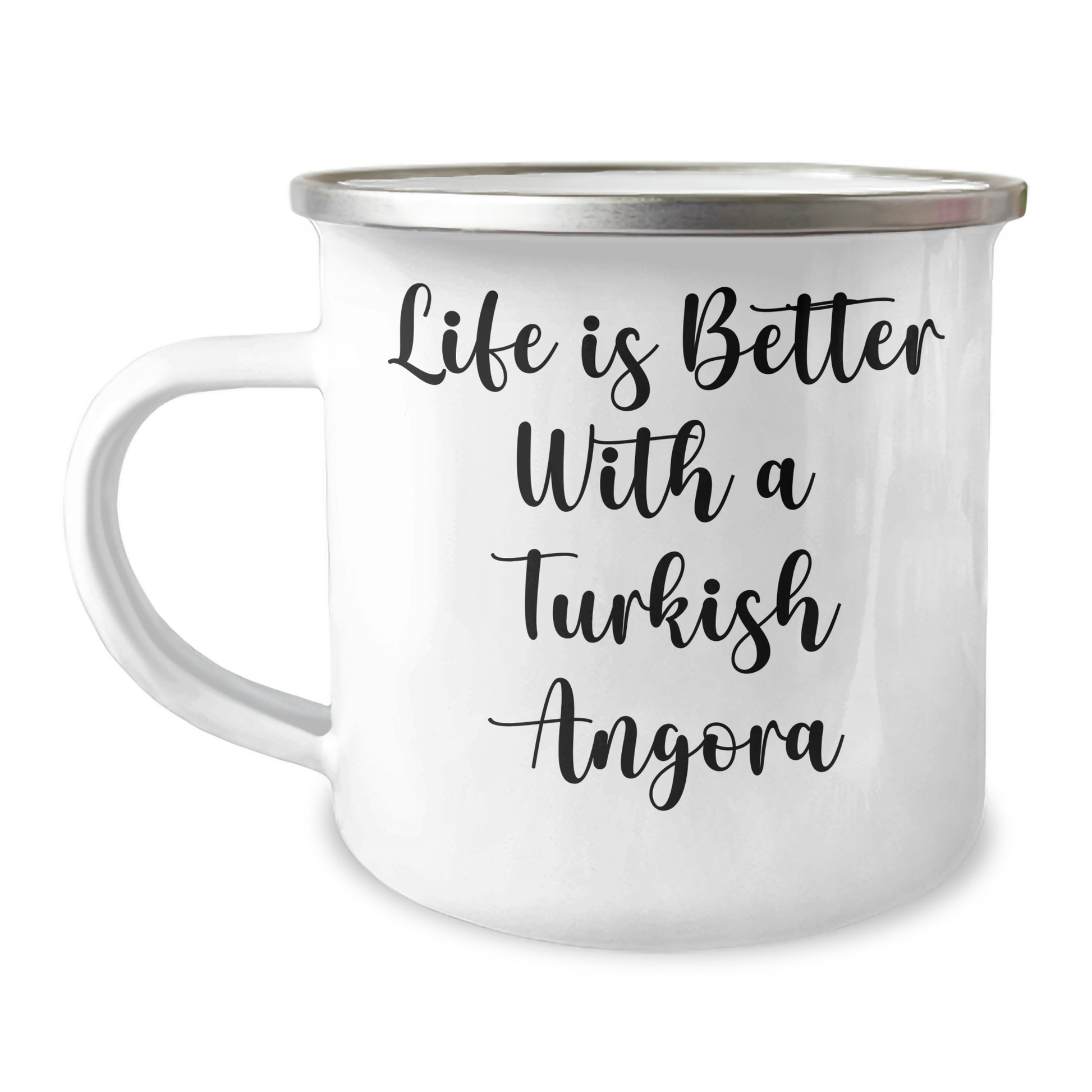 Turkish Angora Cat Lovers Gifts from Family - Camping Mug Life Is Better With A Turkish Angora, Turkish Angora Cat Gifts for Dad on Father's Day - Victory Thru Vision 