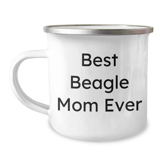 Funny Beagle Dog Mom Gifts for Dad on Father's Day - Camping Mug from Mom to Dad - Victory Thru Vision 
