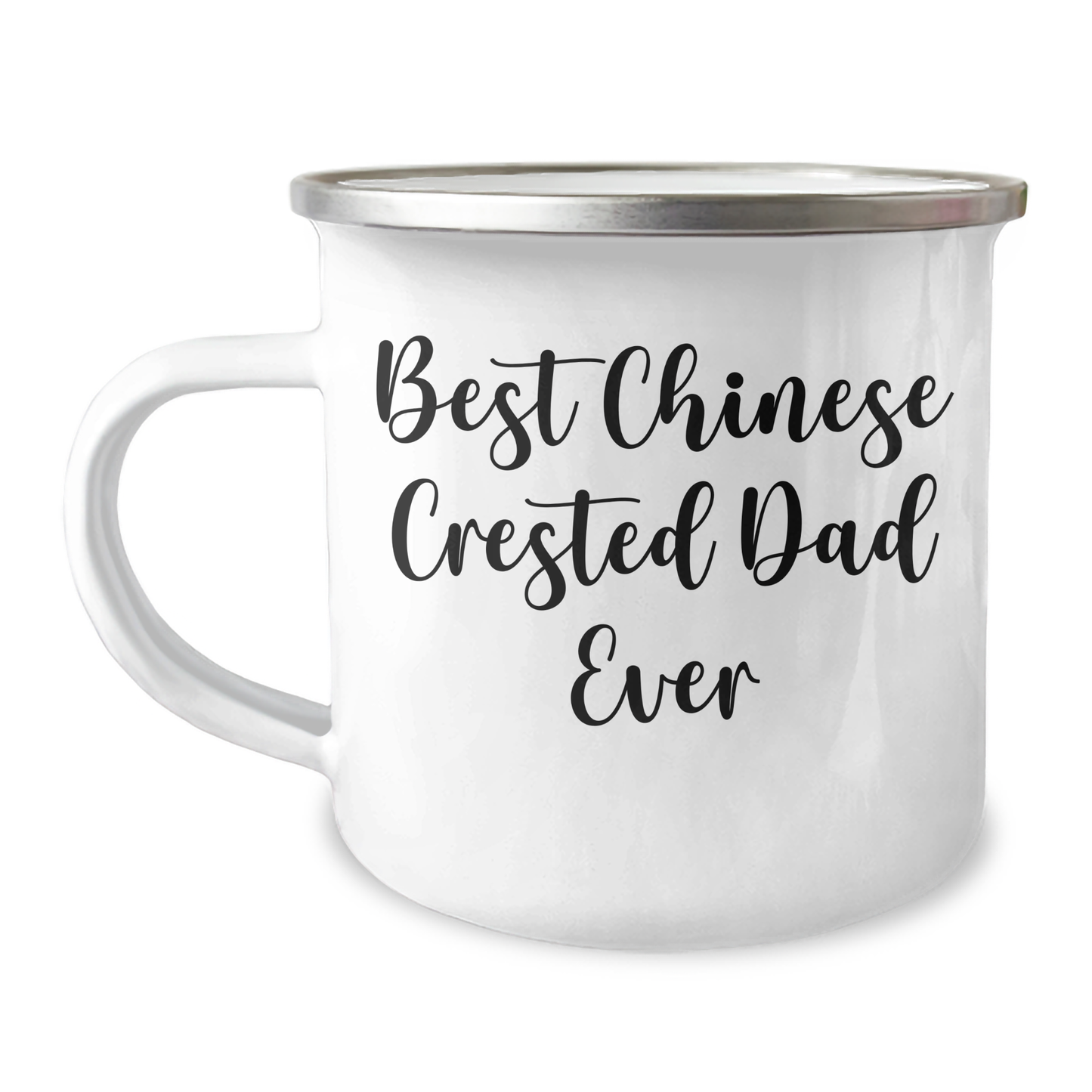 Chinese Crested Dog Lovers Camping Mug, Funny Dad Quote, Gifts from Men to Chinese Crested Dog Fathers for Father's Day - Victory Thru Vision 