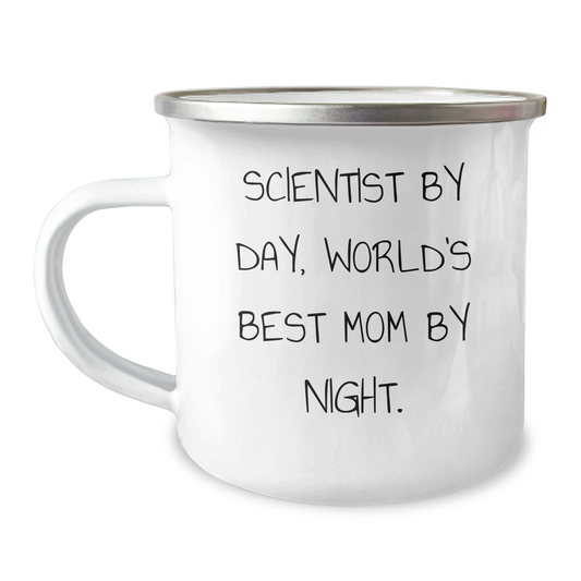 Scientist Gifts for Him, Funny Camping Mug - Scientist By Day, World's Best Dad By Night. Gifts from Men to Sweetheart, Family, Coworkers, Unique - Image 1